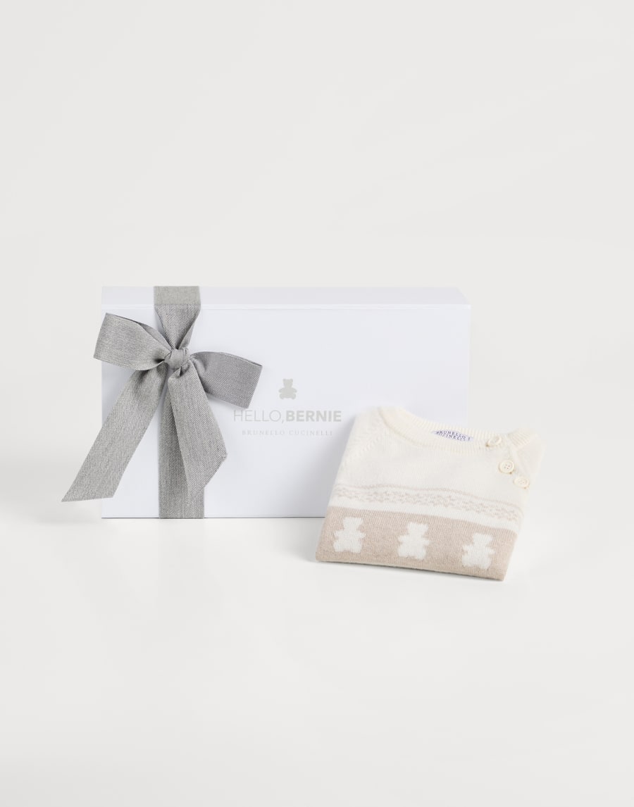 Jersey Baby Bernie de cachemir Beige Bebé - Brunello Cucinelli