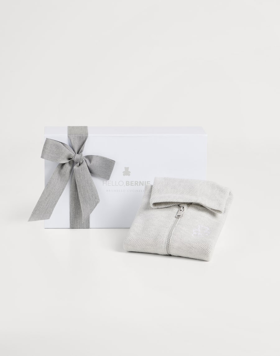 Hooded zip-up sweatshirt White Baby - Brunello Cucinelli