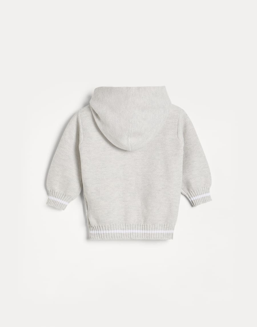 Topwear con cappuccio e zip Bianco Baby - Brunello Cucinelli