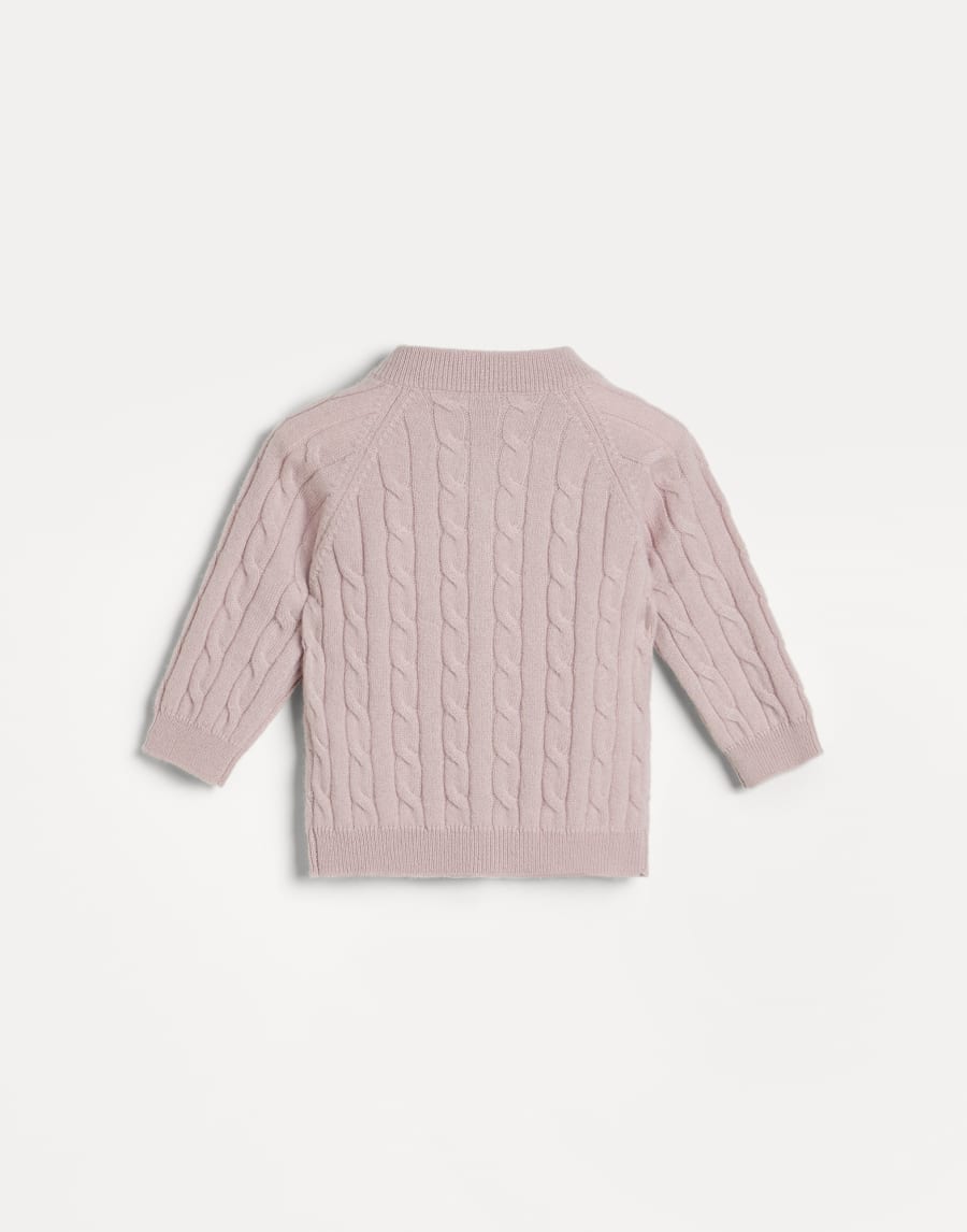 Baby Bernie cable knit sweater Pink Baby - Brunello Cucinelli