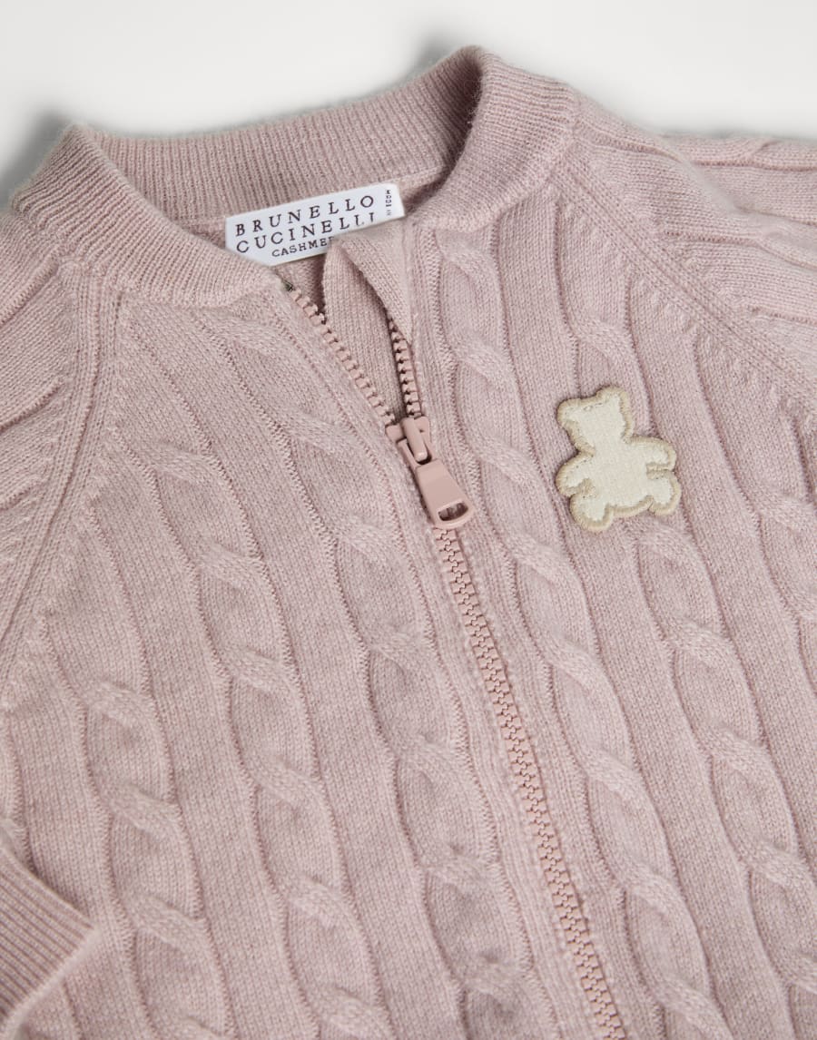 Jersey Baby Bernie trenzado Rosa Bebé - Brunello Cucinelli