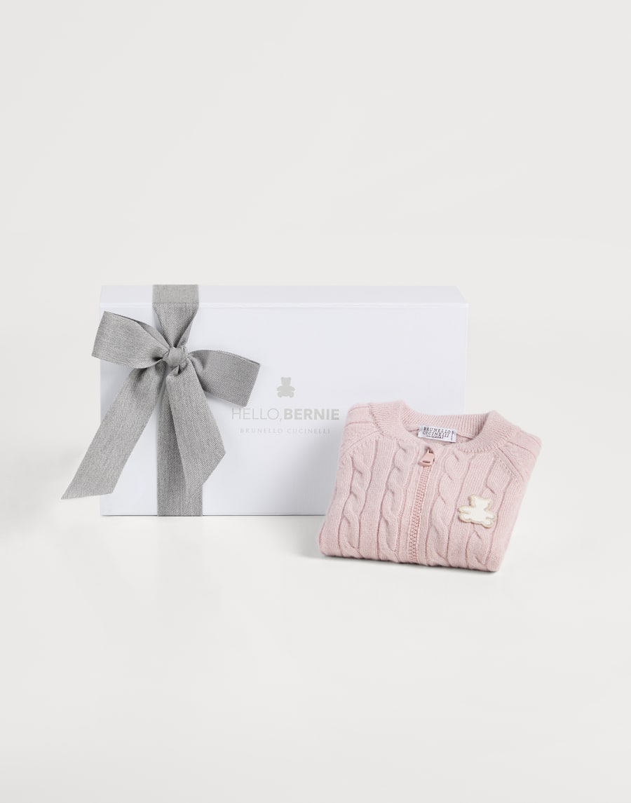 Baby Bernie cable knit sweater Pink Baby - Brunello Cucinelli