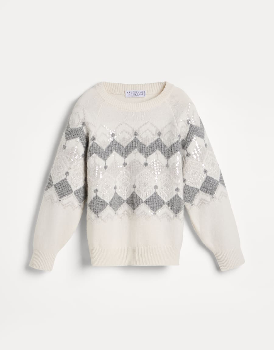 Maglia Holiday Jacquard Panama Bambina - Brunello Cucinelli