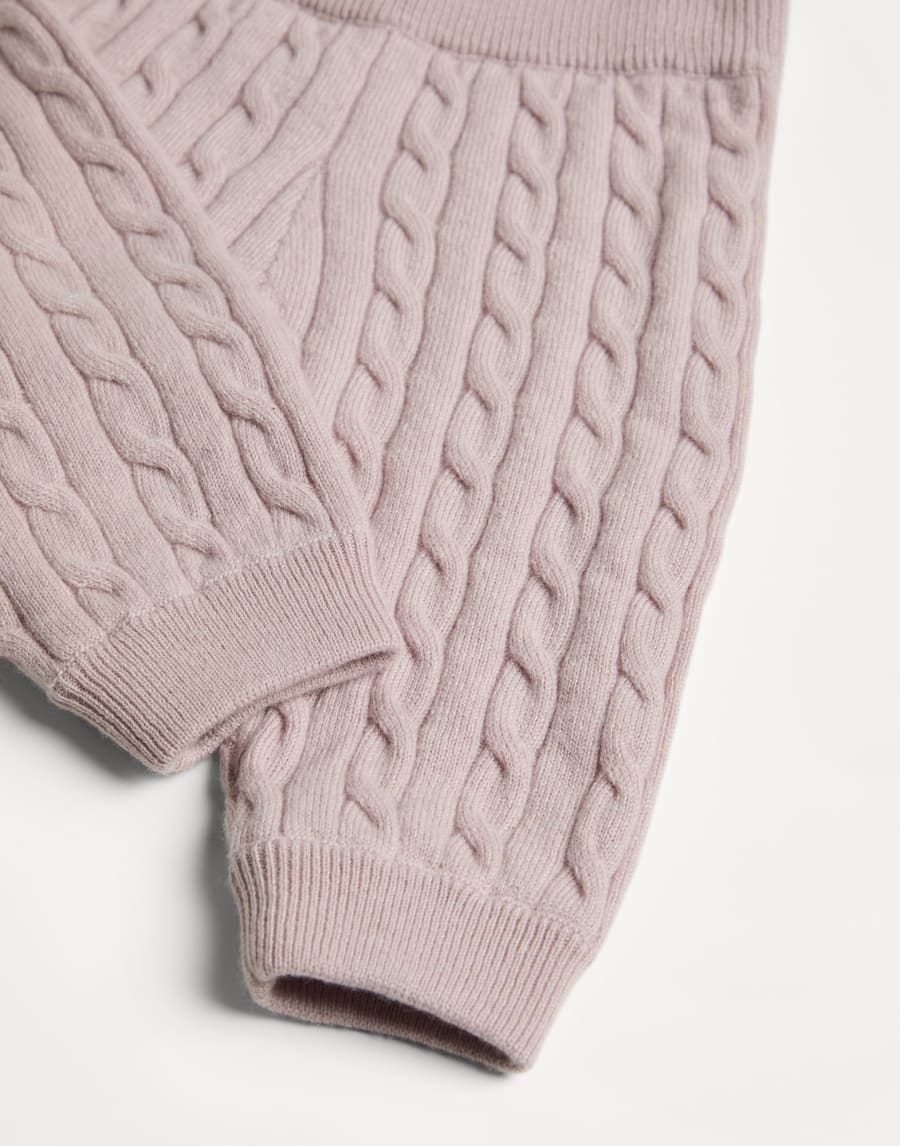 Pantalón Baby Bernie trenzado Rosa Bebé - Brunello Cucinelli