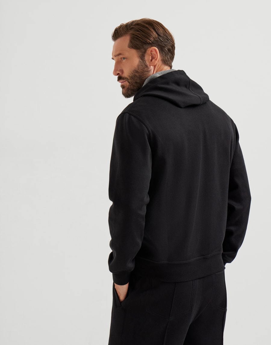 Double cloth sweatshirt Black Man - Brunello Cucinelli