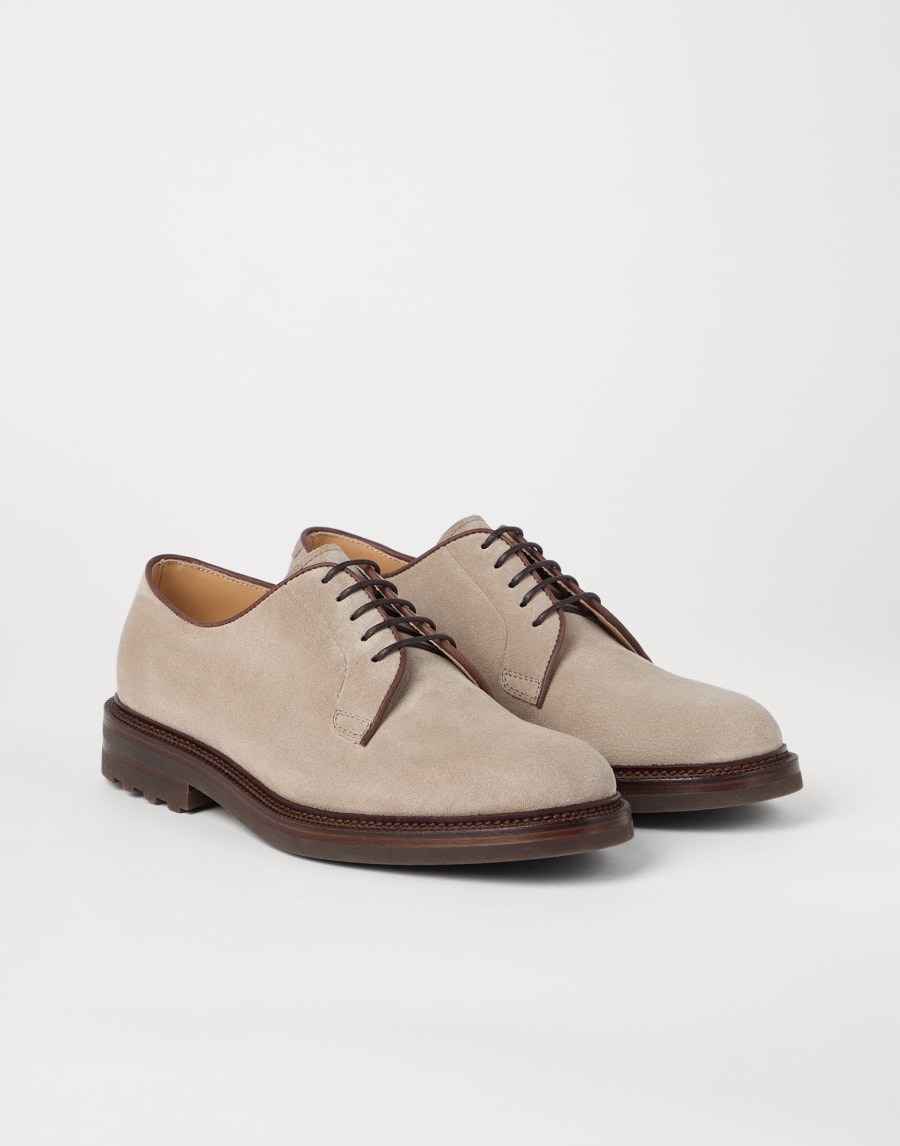 スエードダービー クールベージュ メンズ - Brunello Cucinelli