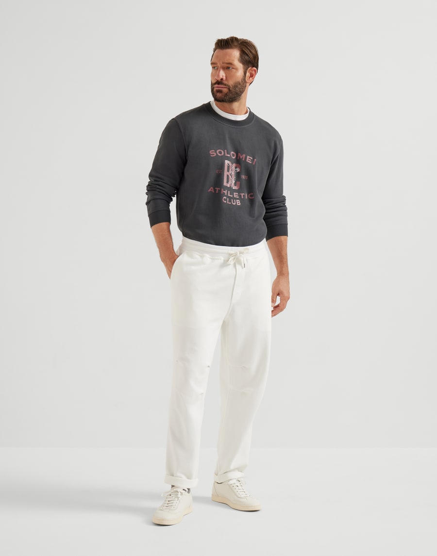 Sweatshirt with print Charcoal Man - Brunello Cucinelli