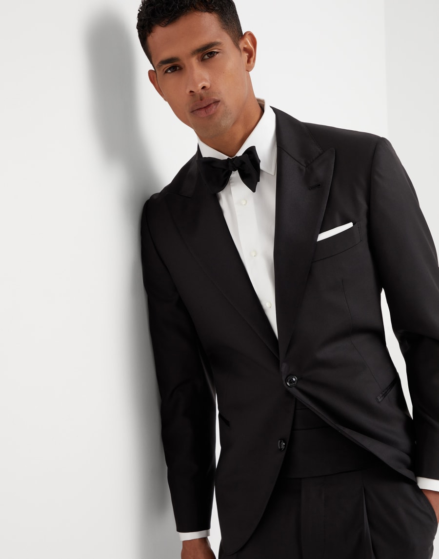 Tuxedo with peak lapel Black Man - Brunello Cucinelli