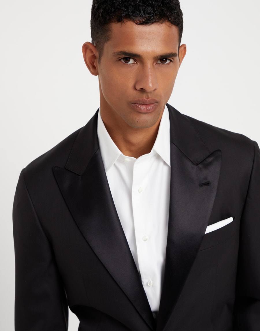 Tuxedo with peak lapel Black Man - Brunello Cucinelli