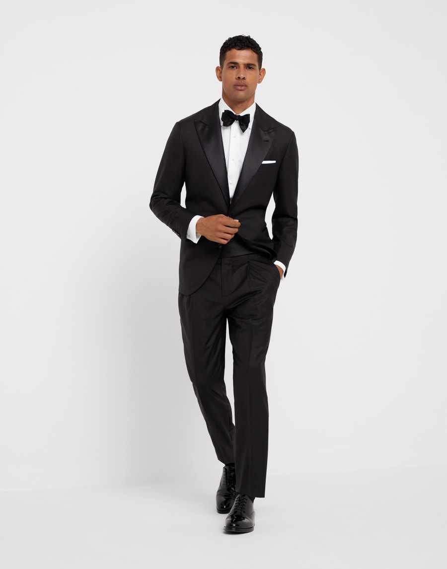 Tuxedo with peak lapel Black Man - Brunello Cucinelli
