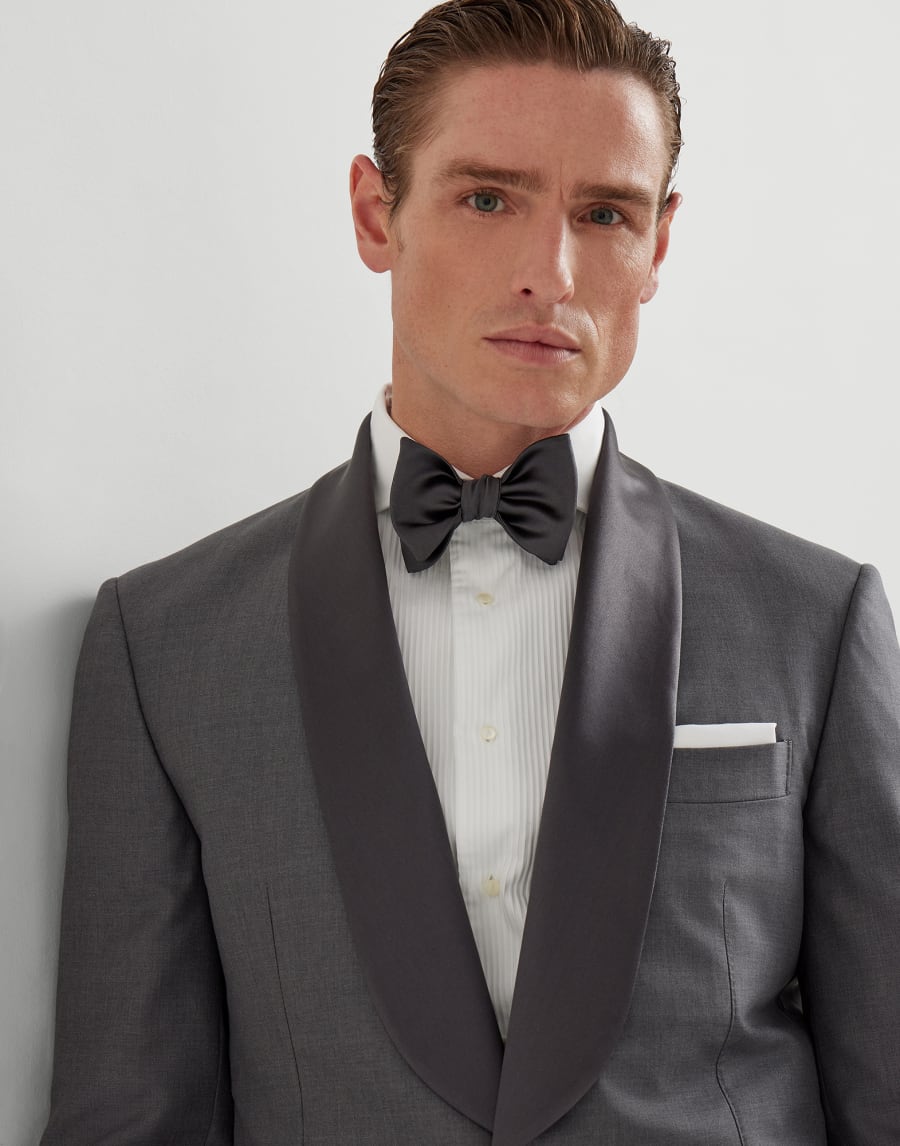 Tuxedo with shawl lapel Grey Man - Brunello Cucinelli