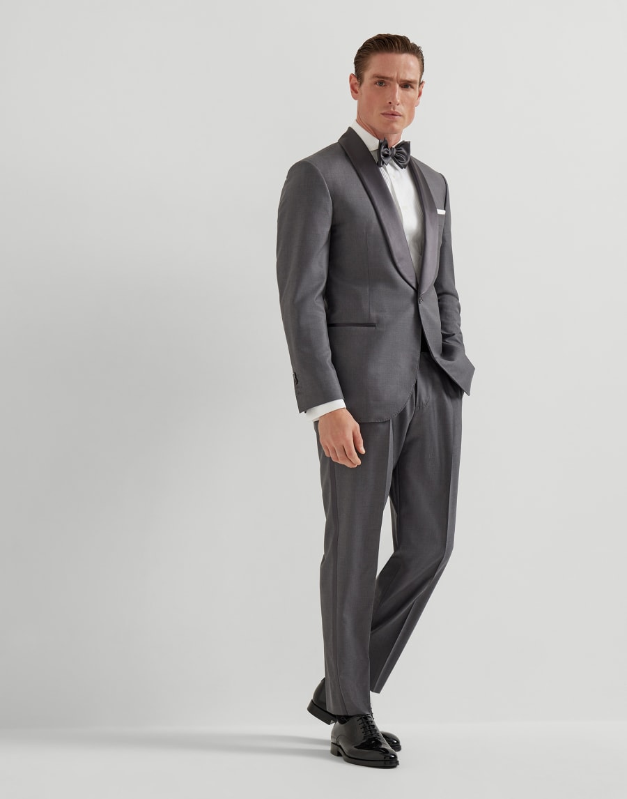 Tuxedo with shawl lapel Grey Man - Brunello Cucinelli