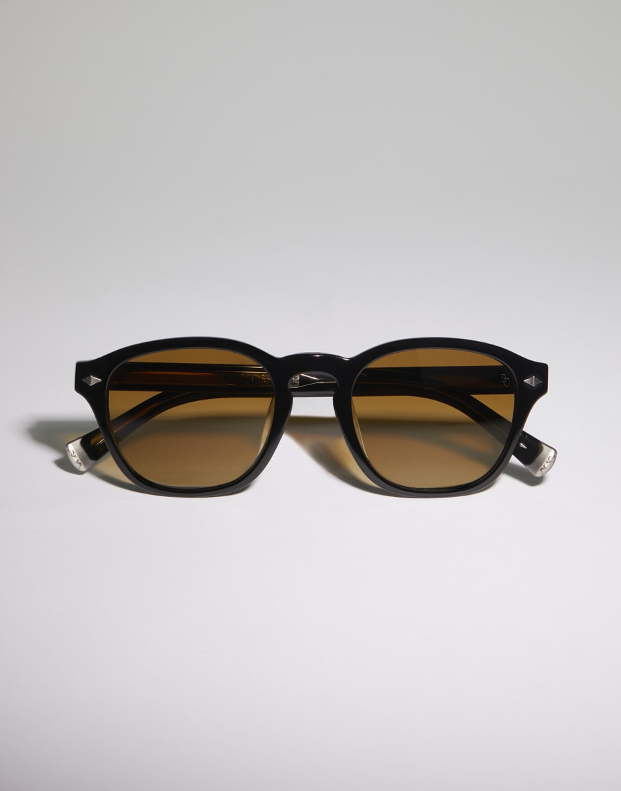 Round acetate sunglasses Black Eyewear - Brunello Cucinelli