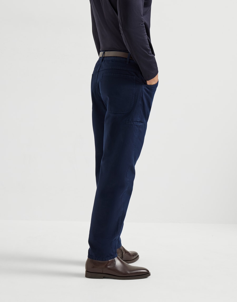 Pantalone in gabardina Blu Navy Uomo - Brunello Cucinelli
