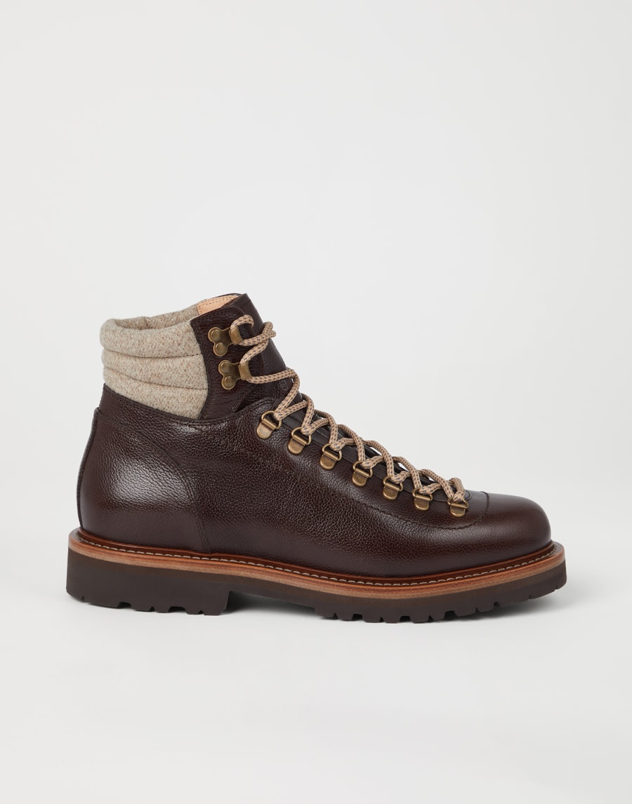 Botas Mountain en piel de becerro Expreso Hombre - Brunello Cucinelli