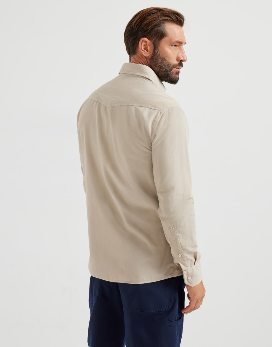 Easy fit shirt Natural Horn Man - Brunello Cucinelli
