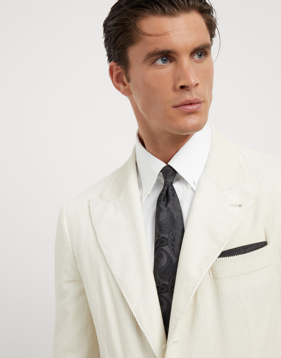 Paisley silk tie Slate Man - Brunello Cucinelli