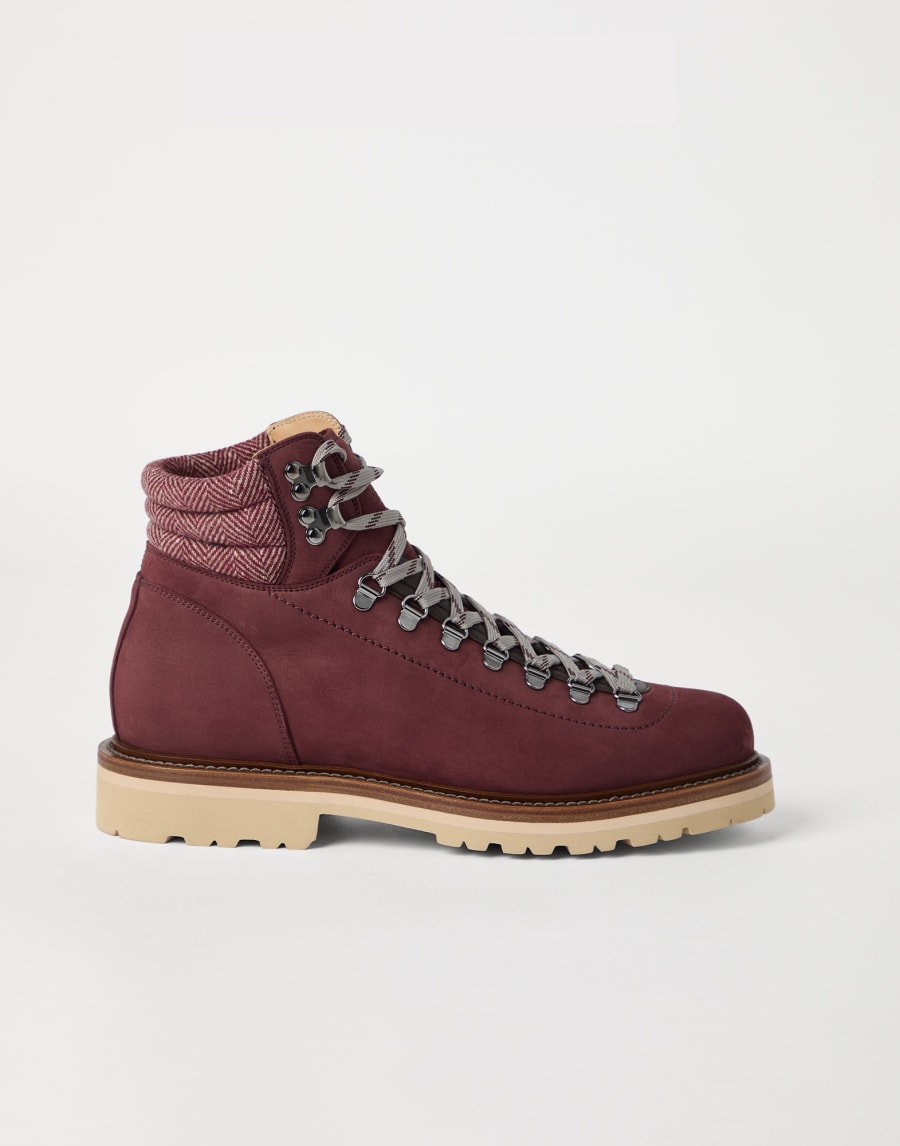 누벅 부츠 아마란토 남성 - Brunello Cucinelli