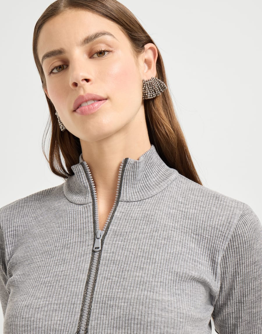 Tee-shirt avec Monile Gris Femme - Brunello Cucinelli