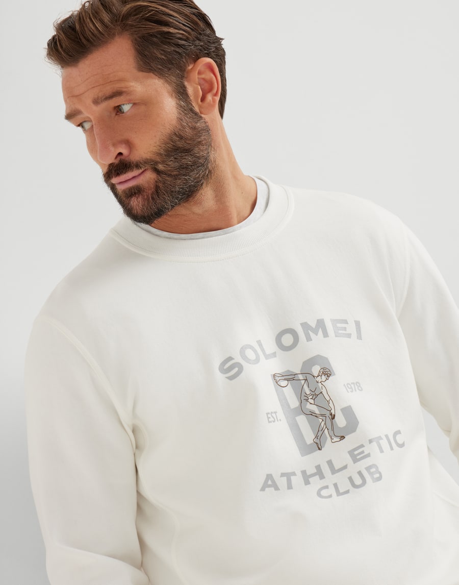 Sweatshirt with print Off-White Man - Brunello Cucinelli