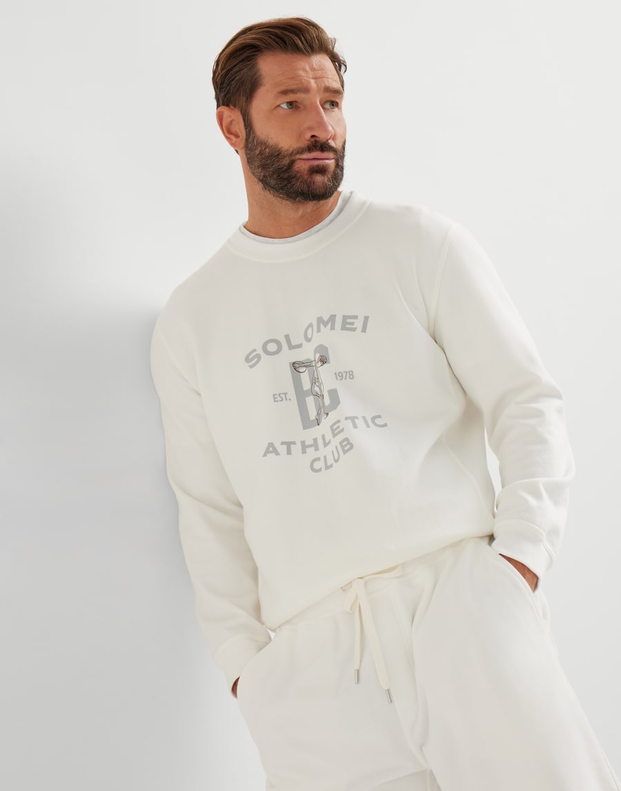 Sweatshirt with print Off-White Man - Brunello Cucinelli