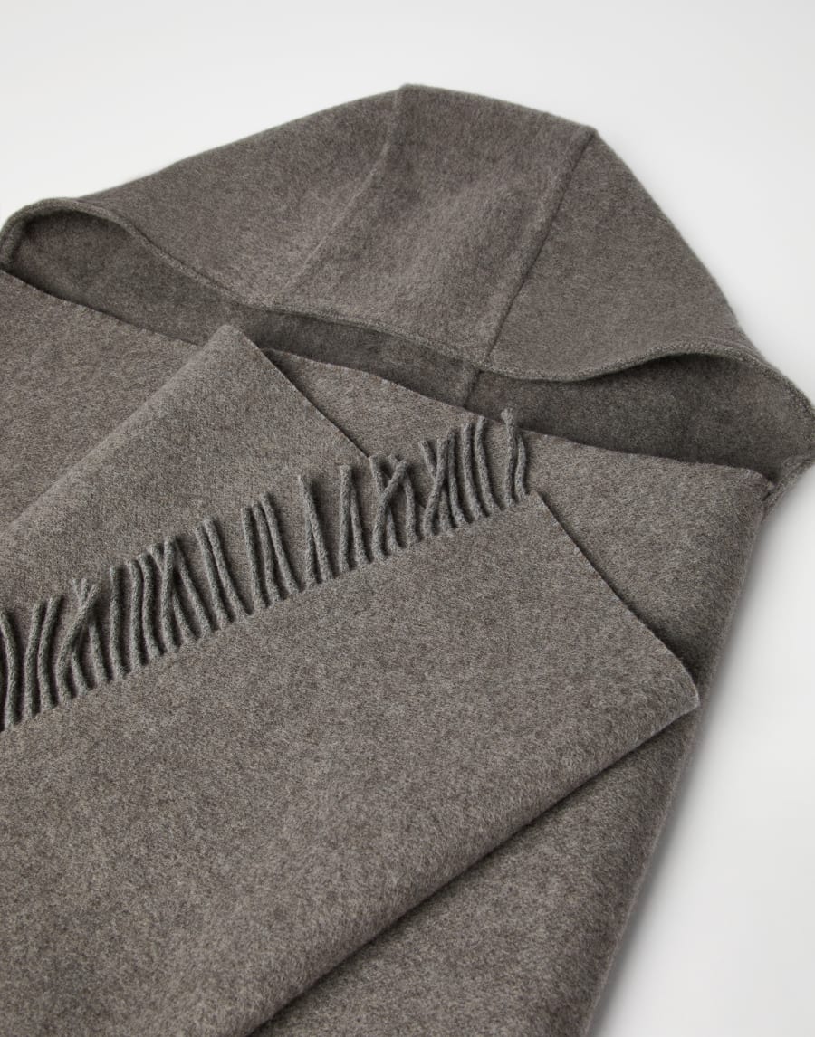Knit scarf with hood Grey Woman - Brunello Cucinelli