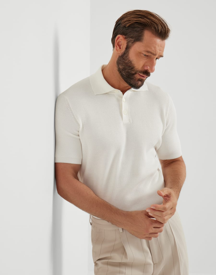 Maglia stile polo Panama Uomo - Brunello Cucinelli
