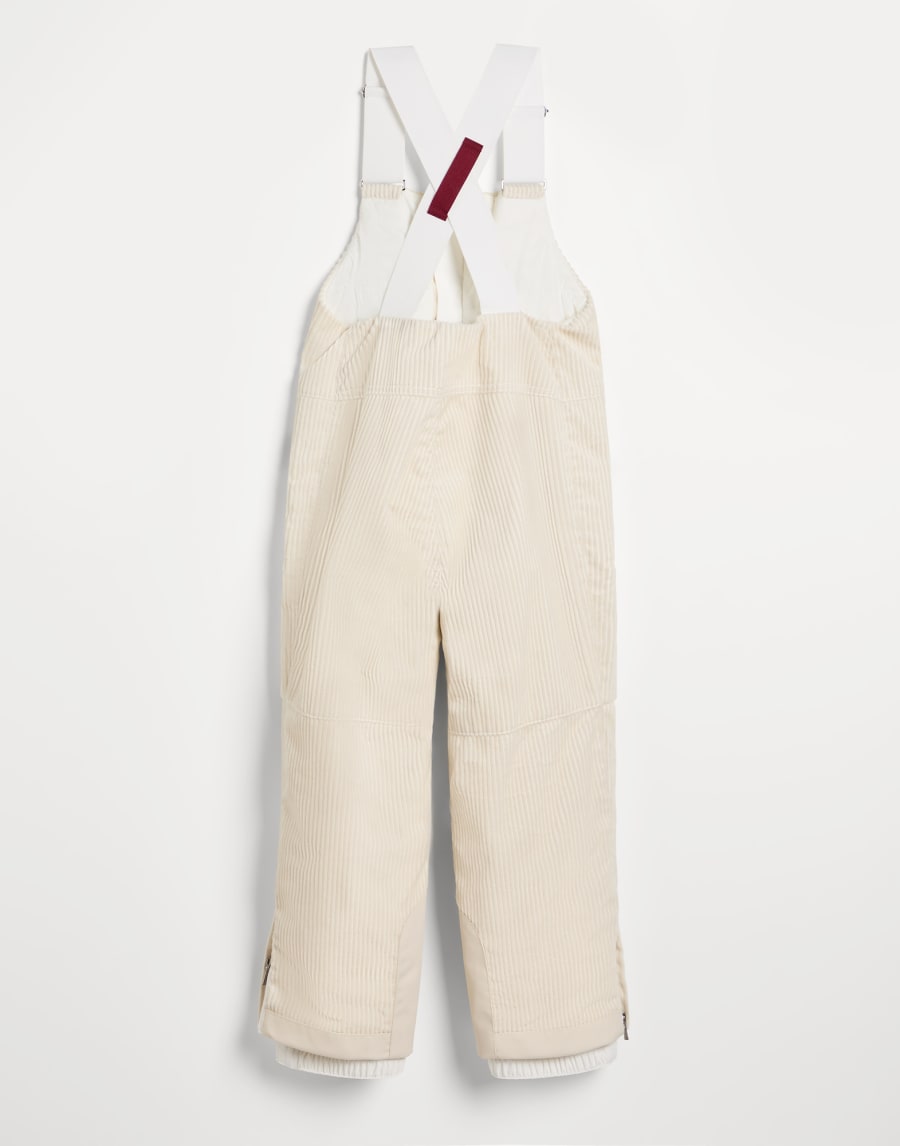 Salopette Mountain in velluto Beige Chiaro Bambino - Brunello Cucinelli