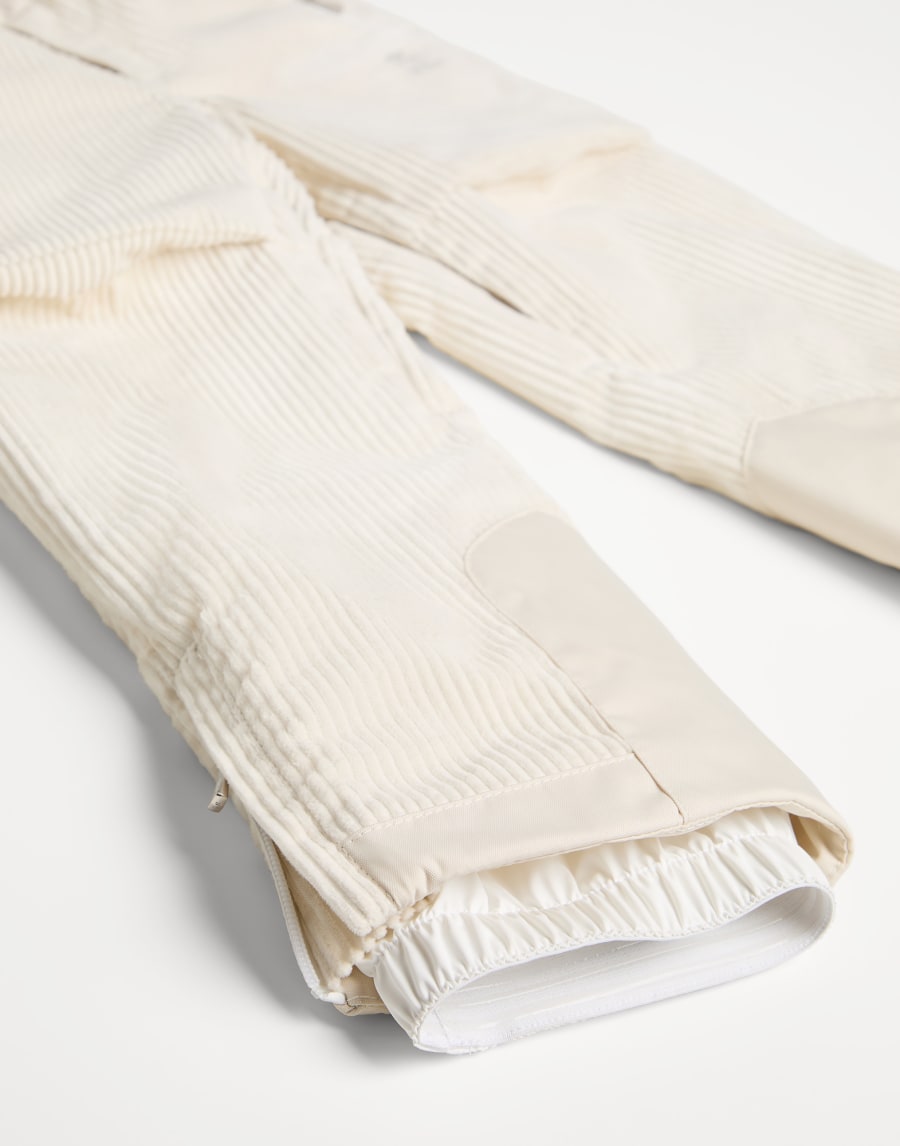 Salopette Mountain in velluto Beige Chiaro Bambino - Brunello Cucinelli