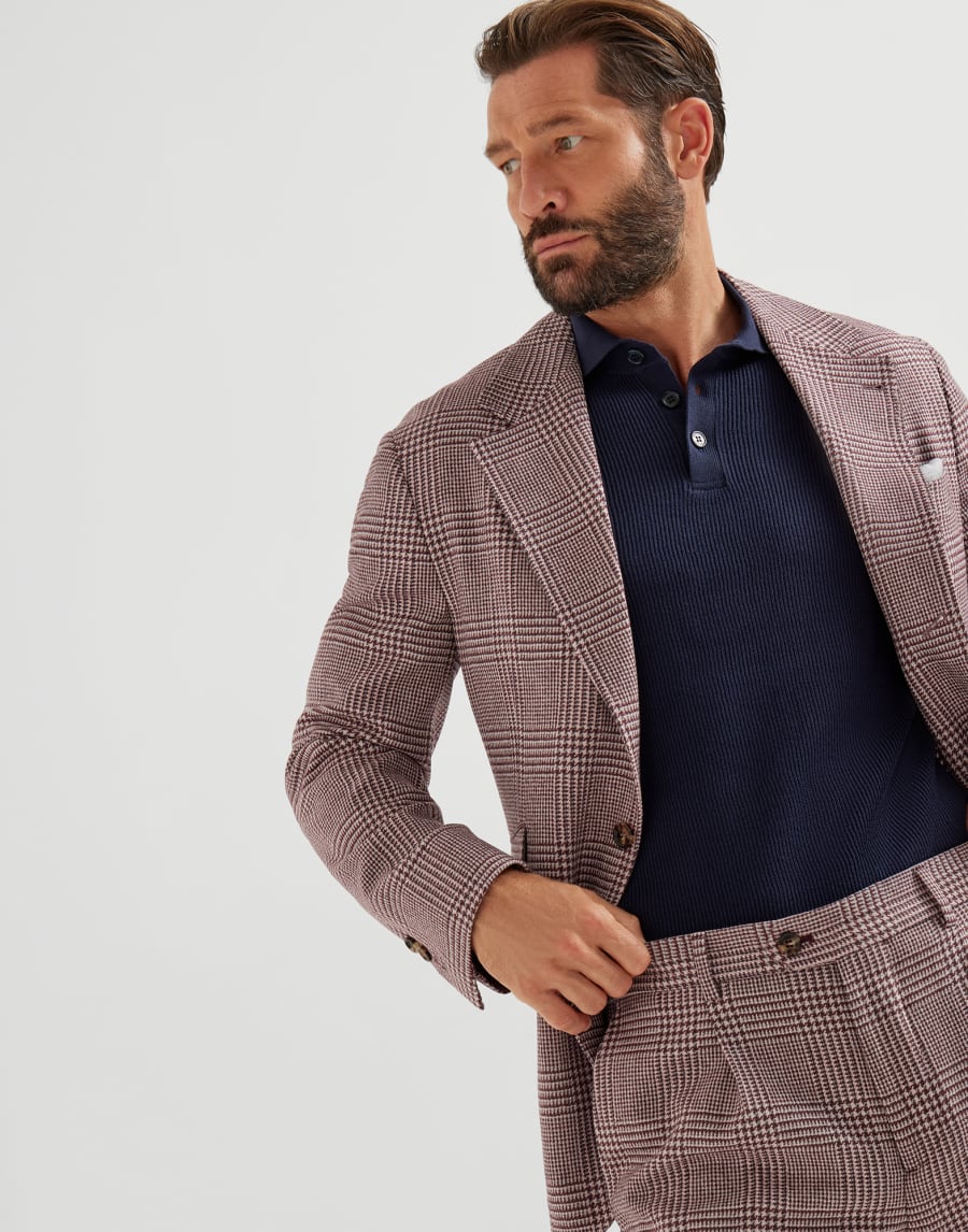 Maglia a costa inglese Blu Navy Uomo - Brunello Cucinelli