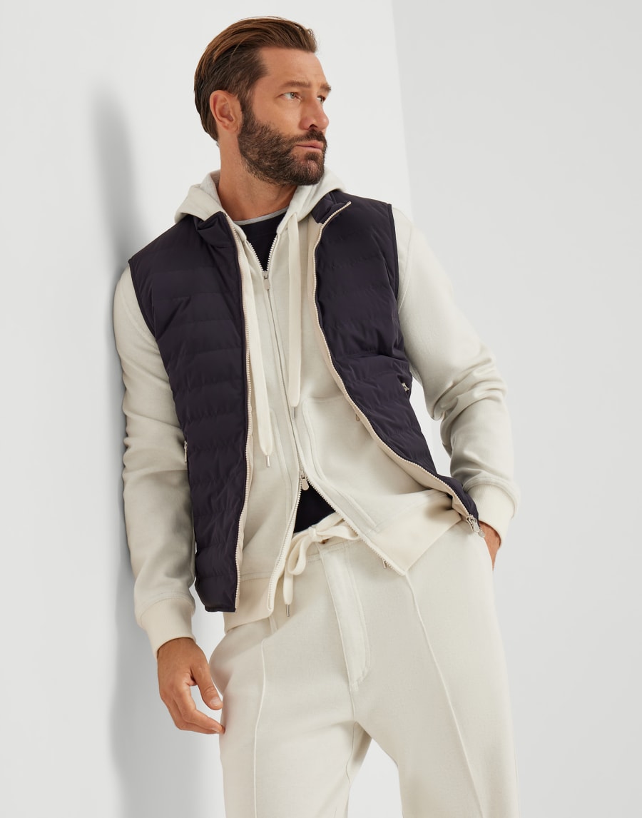 Lightweight down vest Navy Blue Man - Brunello Cucinelli
