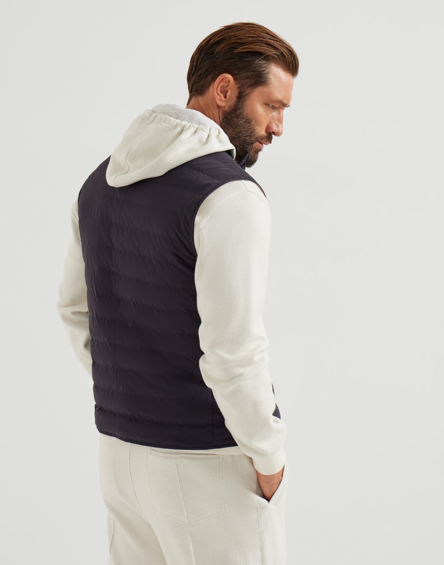 Lightweight down vest Navy Blue Man - Brunello Cucinelli