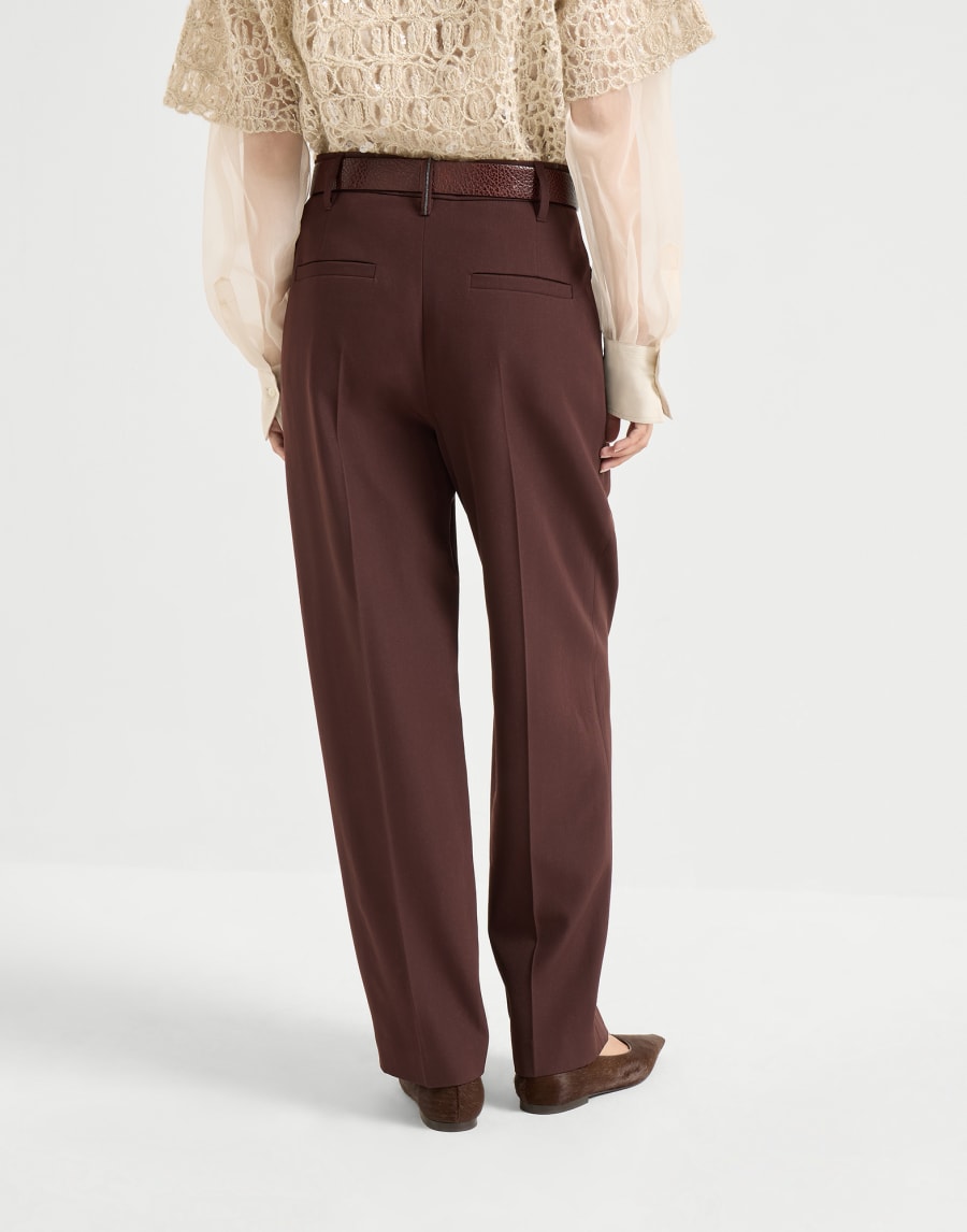 Pantalon Slouchy Bourgogne Femme - Brunello Cucinelli