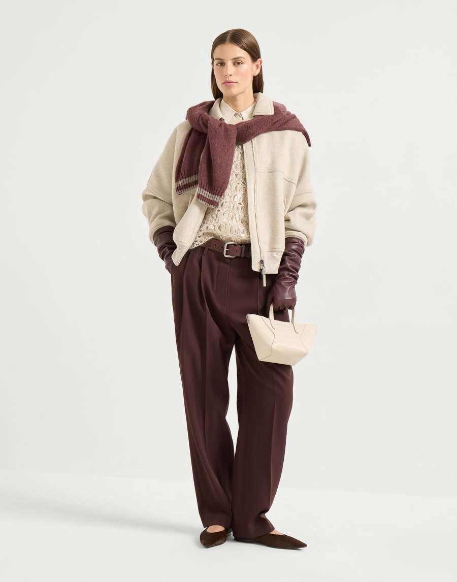 Slouchy trousers Burgundy Woman - Brunello Cucinelli