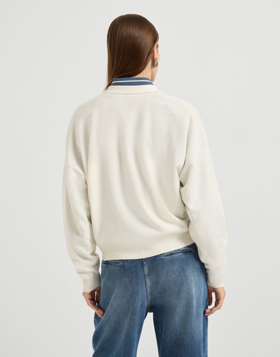 Cashmere cardigan White Woman - Brunello Cucinelli