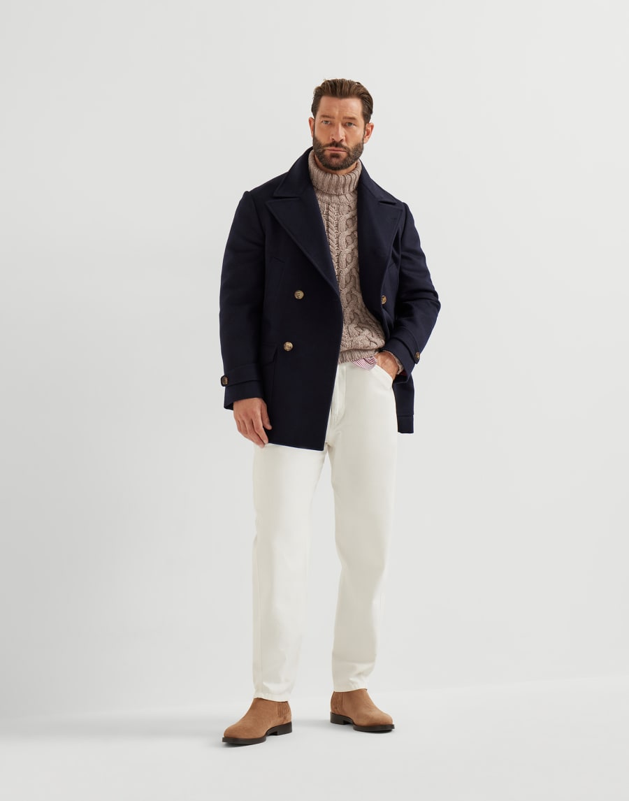 Caban quattro tasche Blu Navy Uomo - Brunello Cucinelli