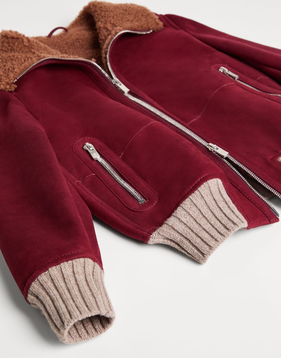 Shearling bomber jacket Red Boys - Brunello Cucinelli