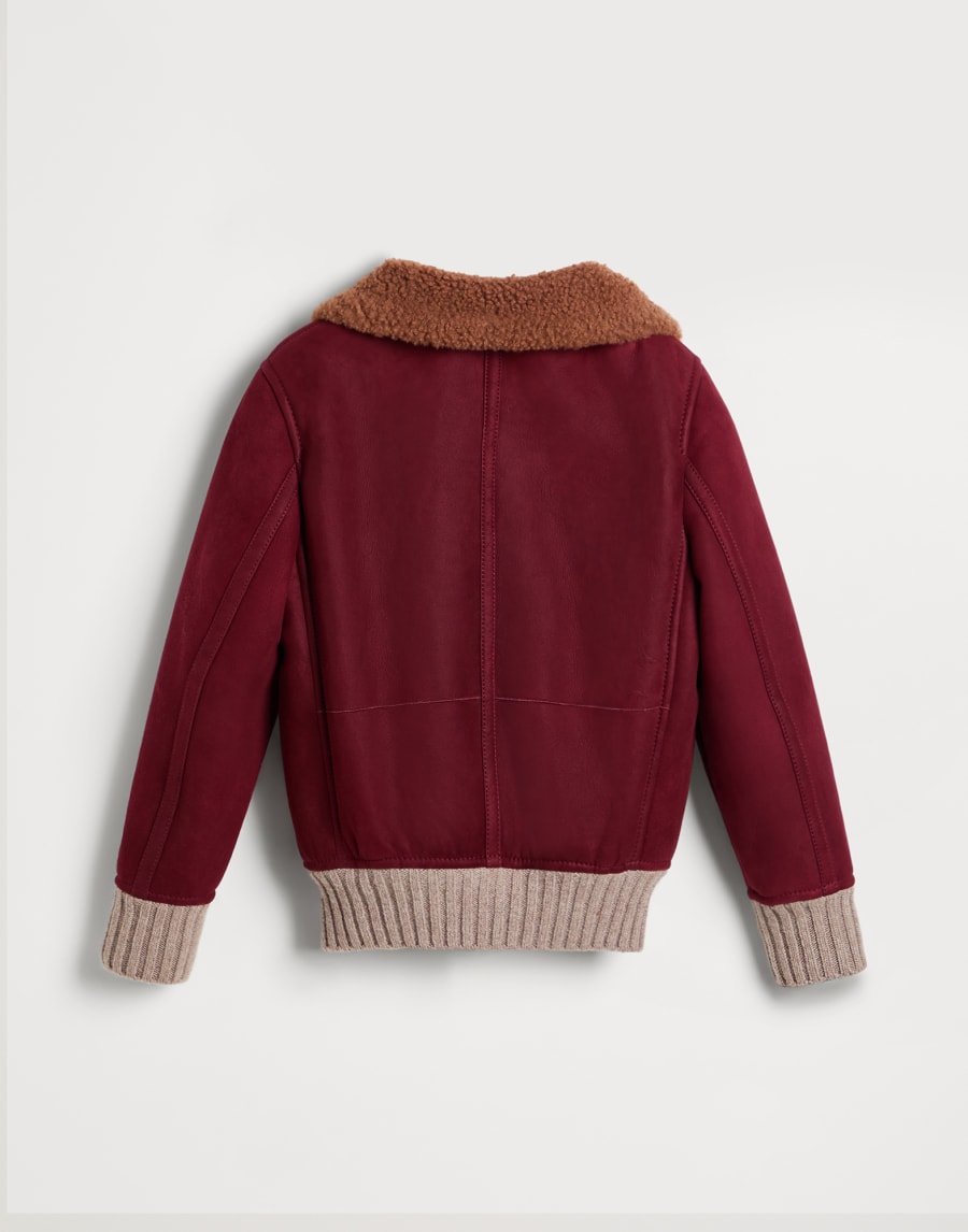 Shearling bomber jacket Red Boys - Brunello Cucinelli