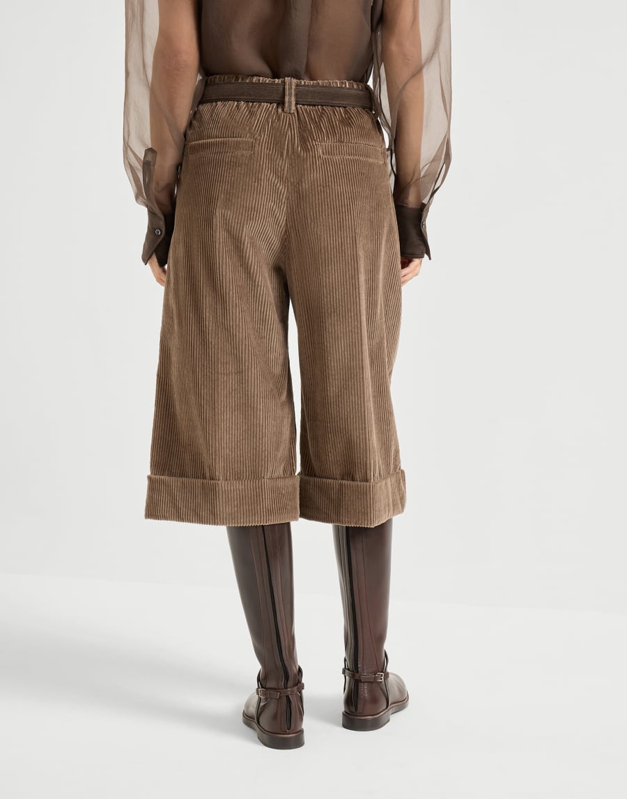 Bermuda City en velours Marron Femme - Brunello Cucinelli