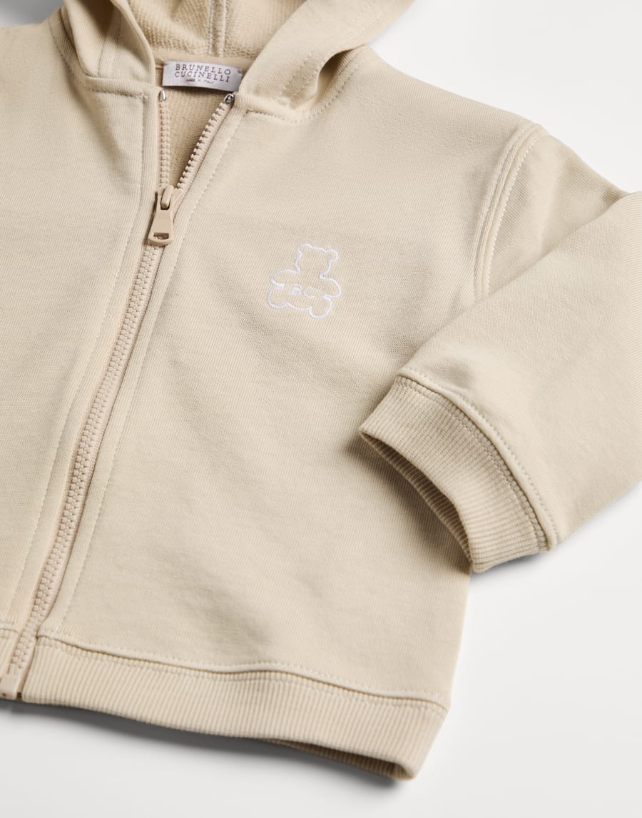 French terry Baby Bernie sweatshirt Sand Baby - Brunello Cucinelli