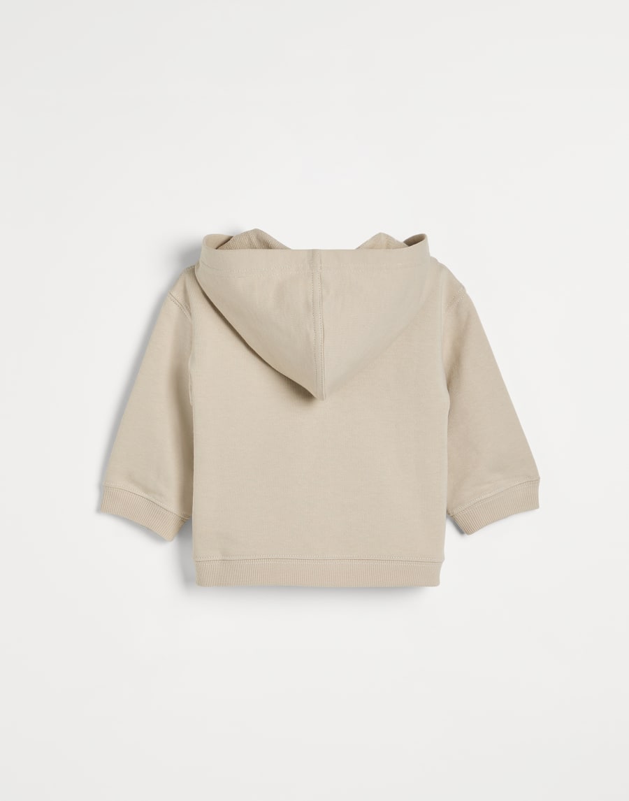 French terry Baby Bernie sweatshirt Sand Baby - Brunello Cucinelli