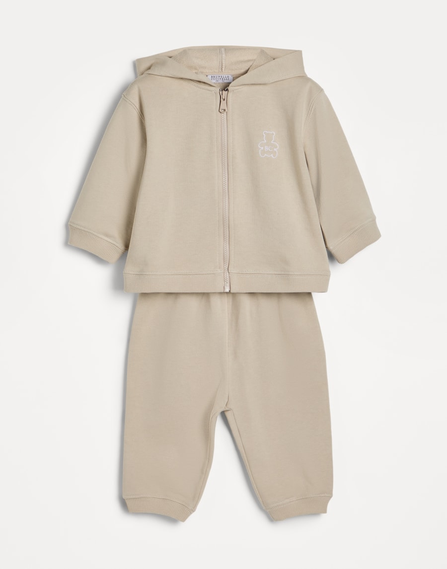 French terry Baby Bernie sweatshirt Sand Baby - Brunello Cucinelli