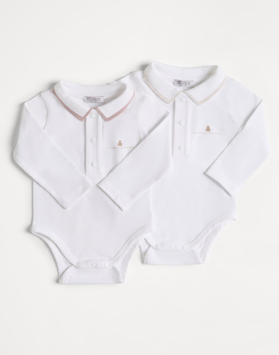 Body manica lunga Baby Bernie Rosa Baby - Brunello Cucinelli