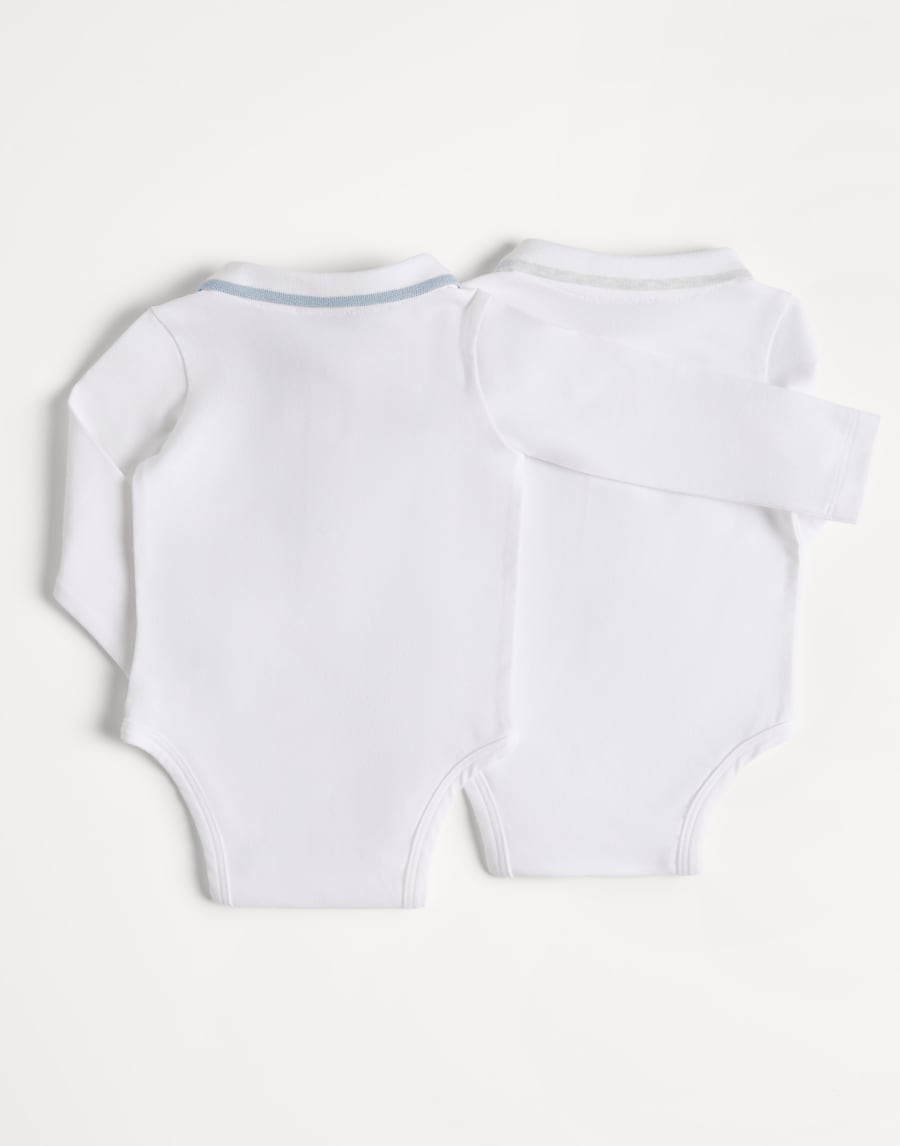 Long sleeve Baby Bernie bodysuit Light Grey Baby - Brunello Cucinelli