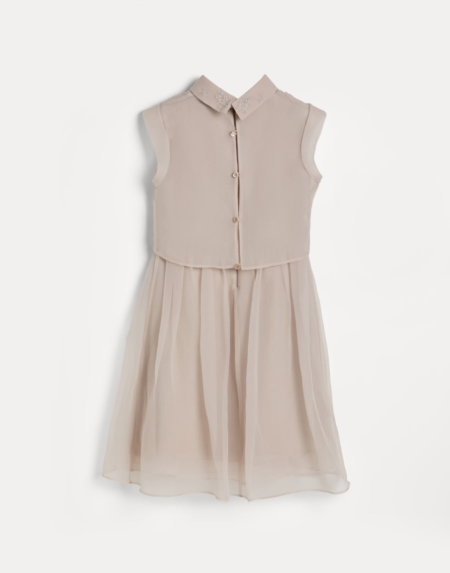 Vestido de seda Crispy Natura Niña - Brunello Cucinelli