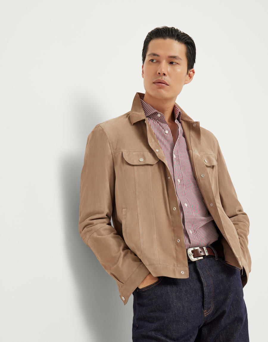 スプレッドカラー付き シャツ アマランス メンズ - Brunello Cucinelli