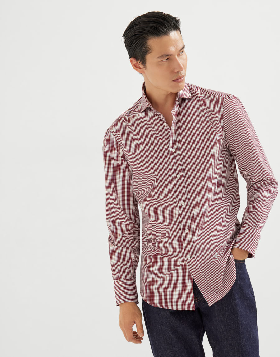 スプレッドカラー付き シャツ アマランス メンズ - Brunello Cucinelli