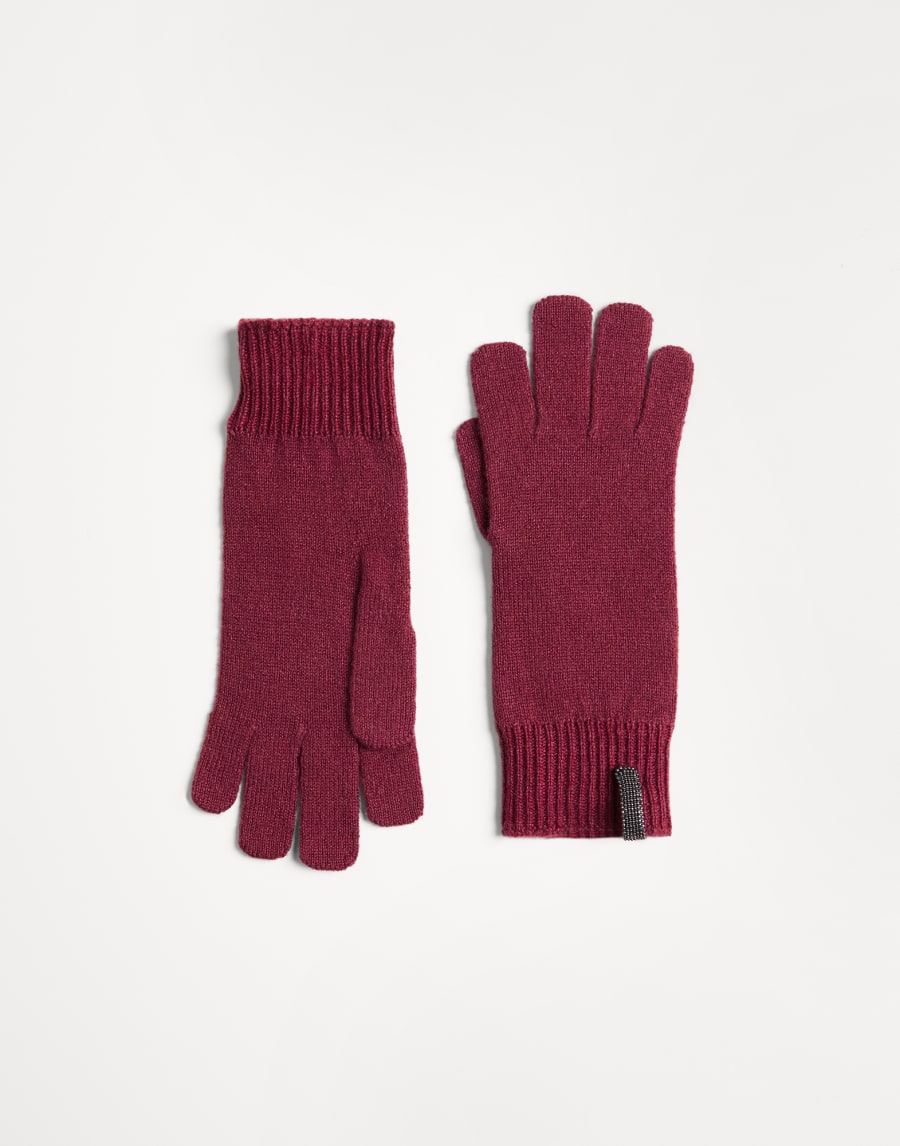 Guanti in maglia Rosso Bambina - Brunello Cucinelli