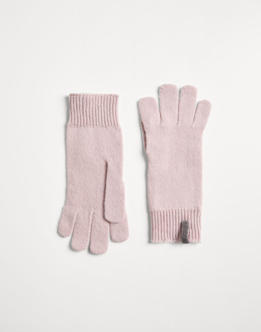 Guanti in maglia Rosa Bambina - Brunello Cucinelli