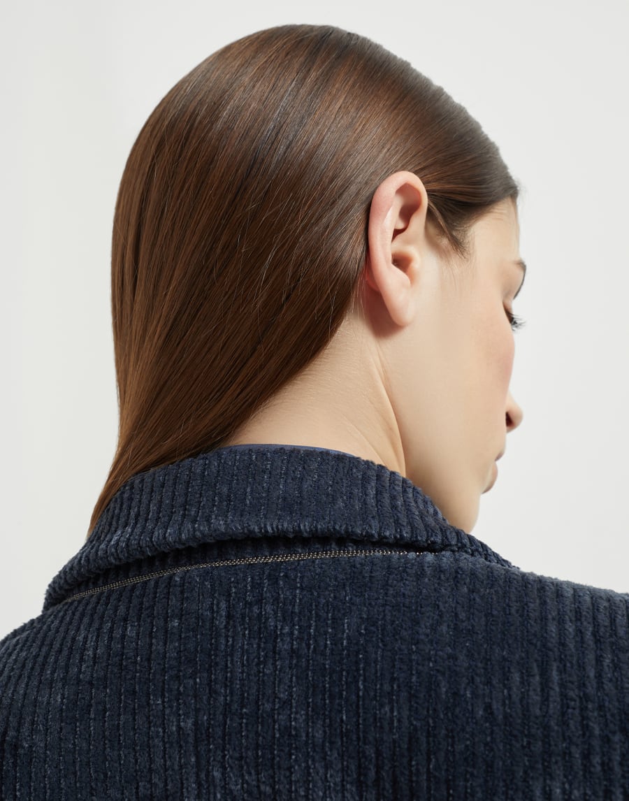 Corduroy blazer Navy Blue Woman - Brunello Cucinelli